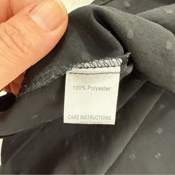 G&E Grace & Emma Women's Western Shirt LS Black Fringe Swiss Dot Embroidered 3X - Picture 6 of 10